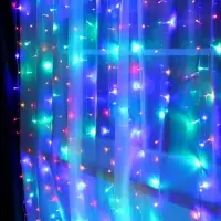 Гирлянда &laquo;Занавес&raquo; 2&times;3 м, IP20, прозрачная нить, 720 LED, свечение мульти, 8 режимов, 220 В