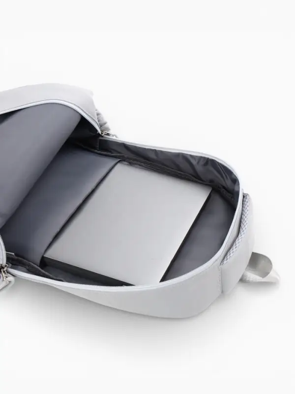 Рюкзак школьный, &laquo;Уставший кот&raquo;, 5 карманов, 2 отделения, 31&times;13.5&times;45 см, серый