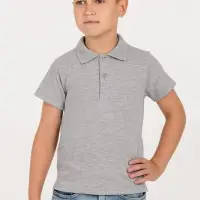 Рубашка поло детская Virma Kids серый меланж, 6 лет