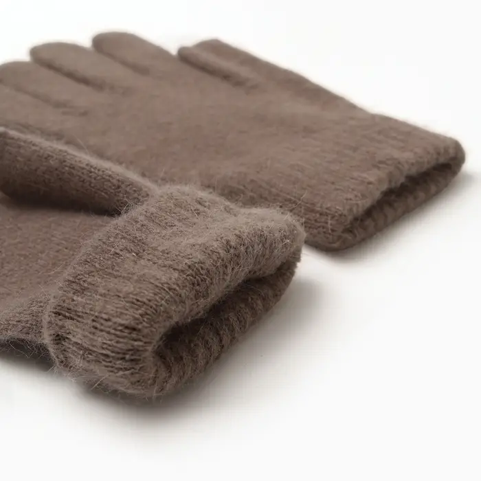 Перчатки женские MIST с шерстью кролика, р-р 22 см, цв. кофейный