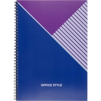 Бизнес-тетрадь А4,96л,обл.карт,греб,кл,Attache Economy,Office Style,синяя