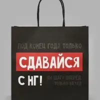 Пакет подарочный &laquo;НГ&raquo;, 22&times;22&times;11 см, крафт