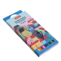 Карандаши 24цв, Hatber, заточ, трехгр,  коробка, европодвес 67699