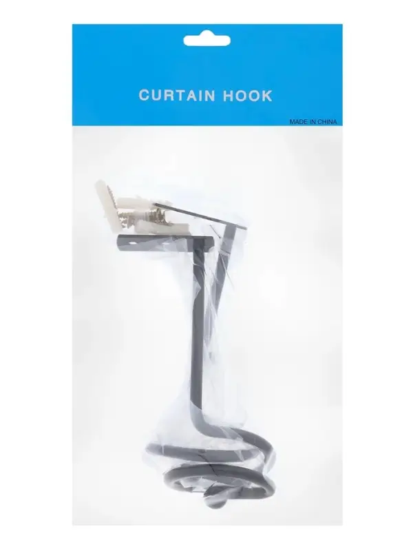 Крючок - держатель для штор на стену CAPPIO KS044, металлический, цвет черный, 2 шт Крючок - держатель для штор на стену CAPPIO KS044, металлический, цвет черный, 2 шт