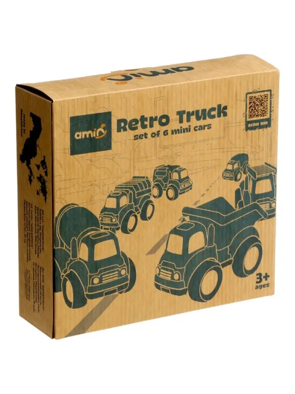 Набор спецтехники Ретро в бесцветной коробке