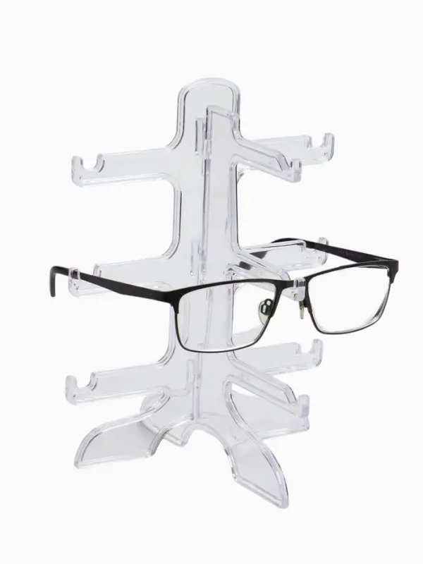 Подставка под очки 3 места, оргстекло, 16&times;14.5&times;20 см, прозрачная