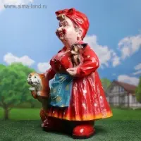 Садовая фигура "Тёща с котом и собакой" 51х44х77см МИКС