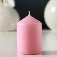 Свеча-цилиндр 4х6 см, 70 гр, розовый Свеча-цилиндр 4х6 см, 70 гр, розовый