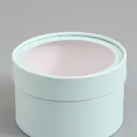 Подарочная коробка лагуна, завальцованная с окном, 16 х 11 см