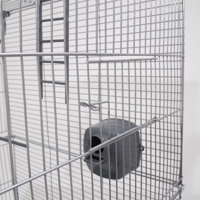 Клетка для птиц Клетка для птиц "Пижон" №104-Б, разборная, 2 секции, 58 х 40 х 88см, серая