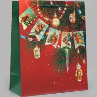 Пакет подарочный ламинированный &laquo;Ветка ностальгии&raquo;, M 26&times;32&times;12 см