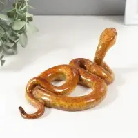 Фигурка полистоун лак &laquo;Оранжевая змея&raquo;, 19&times;10.3&times;6.5 см