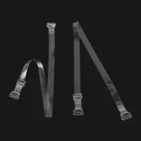 Лямки для бюстгальтера, силиконовые, фурнитура пластик, 1 см, 37 см, пара, прозрачные
