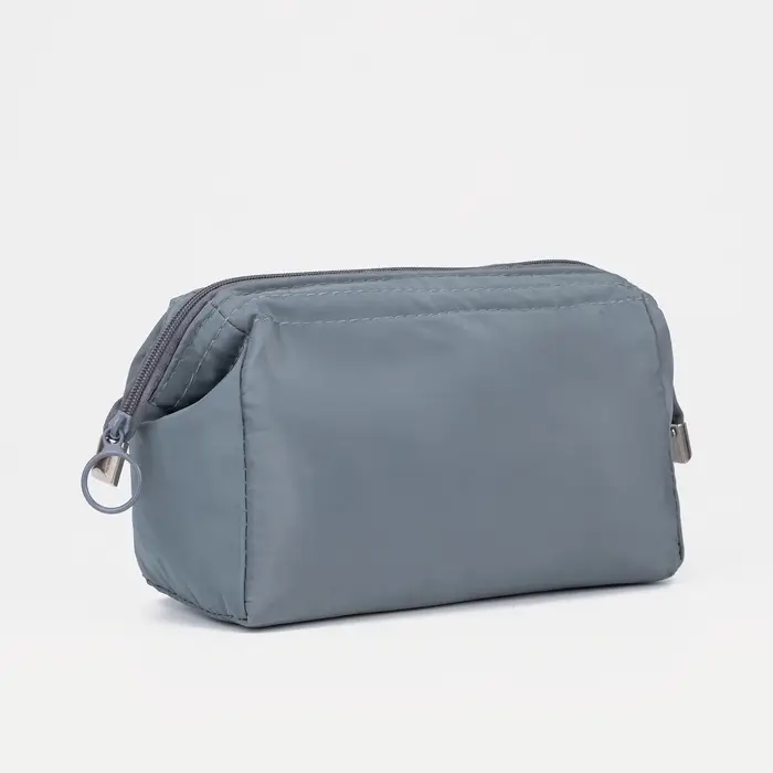 Косметичка дорожная на молнии, цвет серый