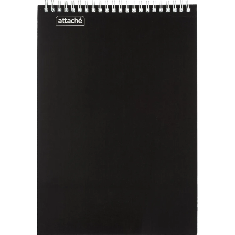 Блокнот на спирали А4 60л. ATTACHE, черный, блок 60г, обложка 215г