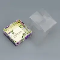 Коробка сборная с PVC крышкой, «Комплимент», 10×10×10 см