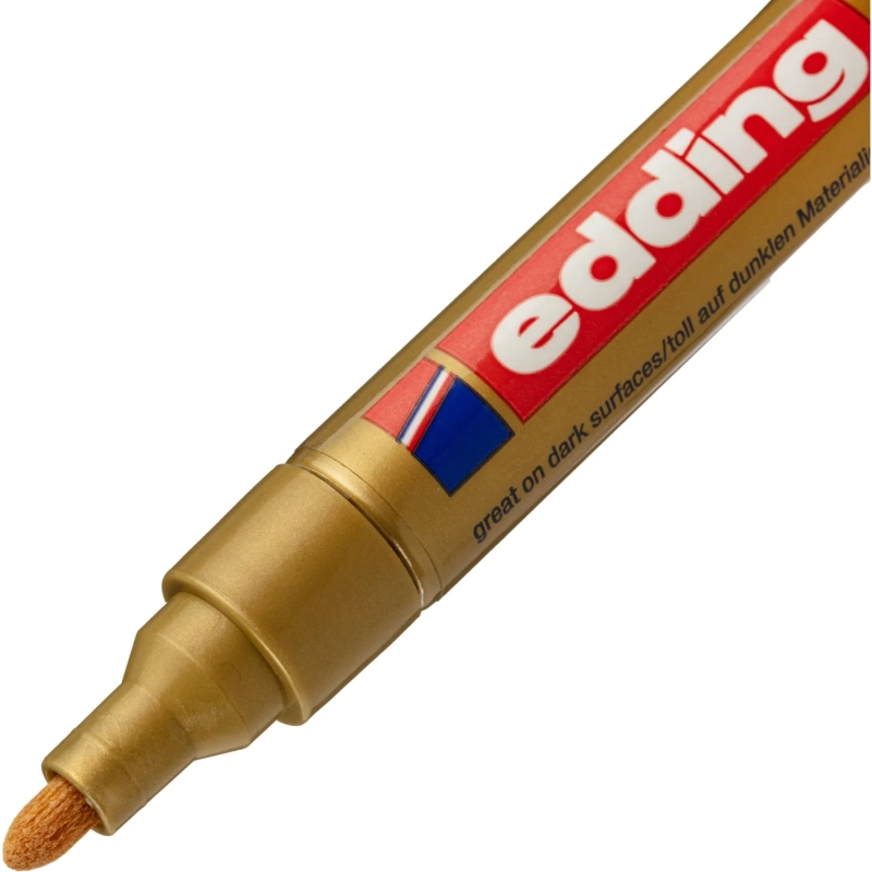 Маркер лаковый EDDING E-750/53 золотой 2-4мм рус/бл