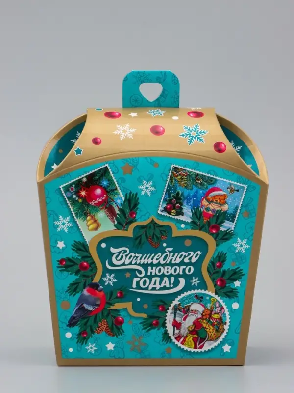 Коробка Новогодняя подарочная Коробка Новогодняя подарочная "Волшебство" 17 х 19 х 9,5 см