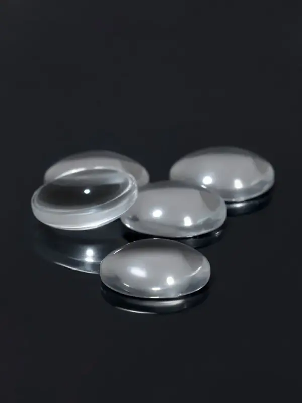 Кабошон стекло, круг 14 мм (набор 5 шт.), прозрачный