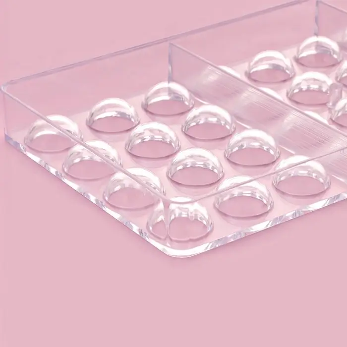 Форма для конфет и шоколада KONFINETTA &laquo;Полусфера&raquo;, 28&times;14 см, 36 ячеек 2&times;1 см, пластик, прозрачная