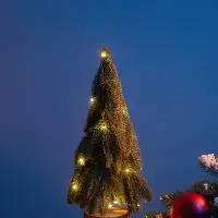 Фигура светодиодная &laquo;Ёлочка зелёная&raquo; 36 см, 20 LED, от батареек AG13&times;3, свечение тёплое белое