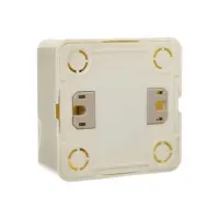 Выключатель Luazon Lighting "Лига", 10 А, 2 клавиши, накладной, с подсветкой, бежевый