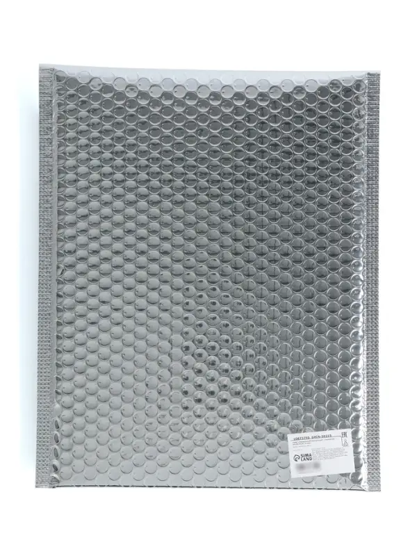 Пакет воздушно-пузырчатый, с клапаном и клеевым слоем, 25×30+4 см, п/э, 3 слоя, металлизированный Пакет воздушно-пузырчатый, с клапаном и клеевым слоем, 25×30+4 см, п/э, 3 слоя, металлизированный