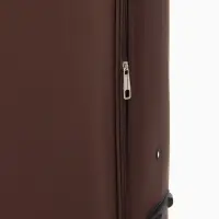 Чемодан на колёсах TEXTURA, кодовый замок, текстильный, с увеличением, 47&times;30&times;78 см, 28", коричневый