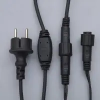 Гирлянда &laquo;Бахрома&raquo; 3&times;0.6 м, IP44, УМС, тёмная нить, 160 LED, свечение бело-синее, мигание, 220 В