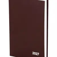 Ежедневник датированный Calligrata, А5, 2027, твёрдая обложка из бумвинила, 168 листов, коричневый