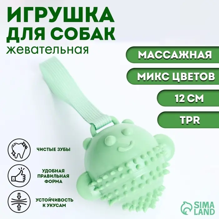 Массажная игрушка для собак &laquo;Монстр&raquo; 12 см, TPR, МИКС