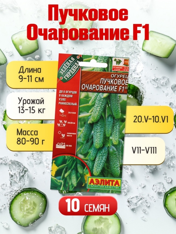 Набор семян Огурцы раннеспелые самоопыляемые