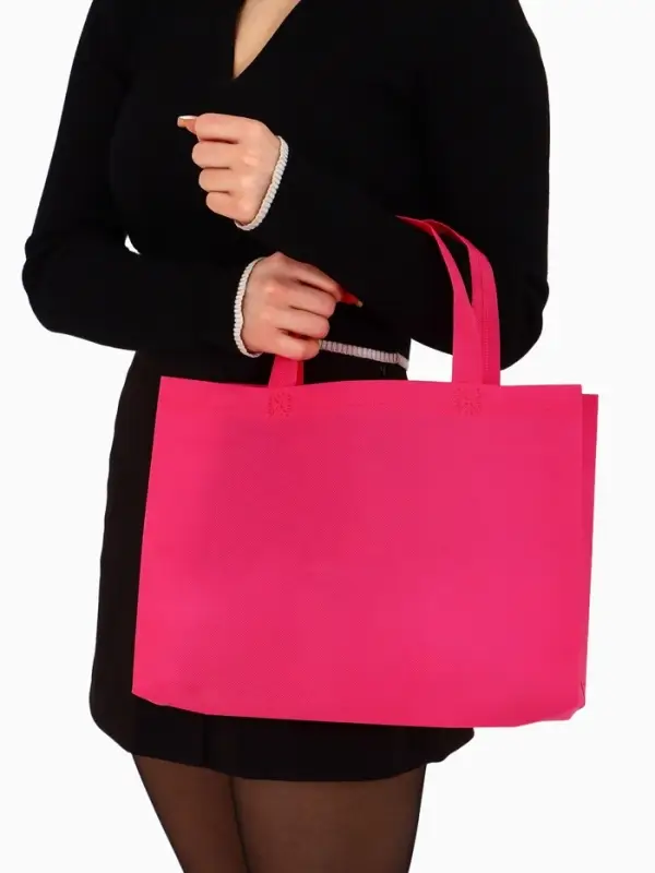 Пакет с петлевой ручкой, сумка - шопер «Эко», 35×31×8 см, фуксия Пакет с петлевой ручкой, сумка - шопер «Эко», 35×31×8 см, фуксия