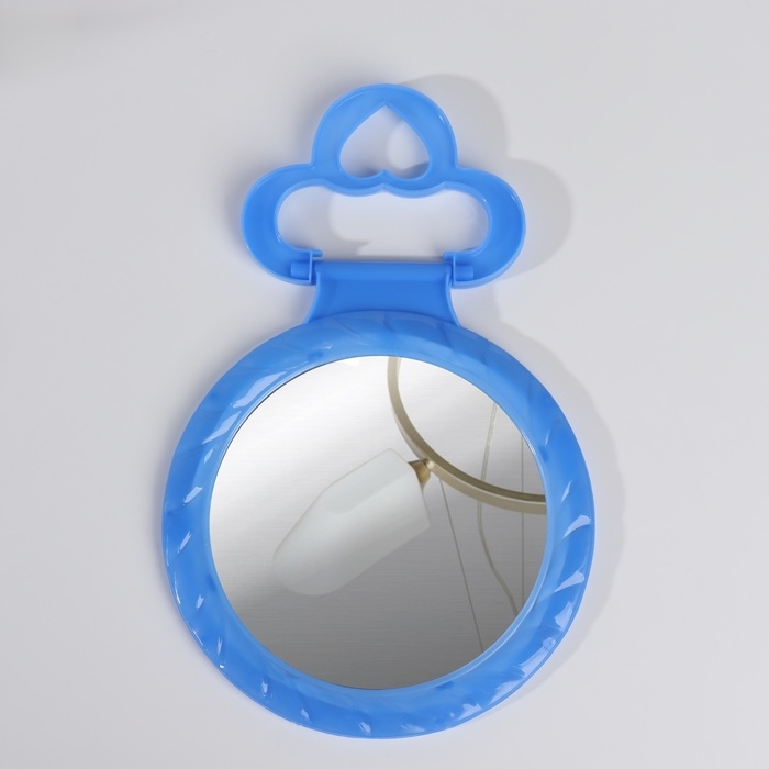 Зеркало настольное - подвесное «Круг», с рамкой под фотографию, d зеркальной поверхности 12,5 см, цвет МИКС