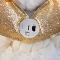 Светодиодная фигура &laquo;Кукла в белом&raquo; 70 см, текстиль, 6 LED, от батареек AG10&times;3, свечение тёплое белое