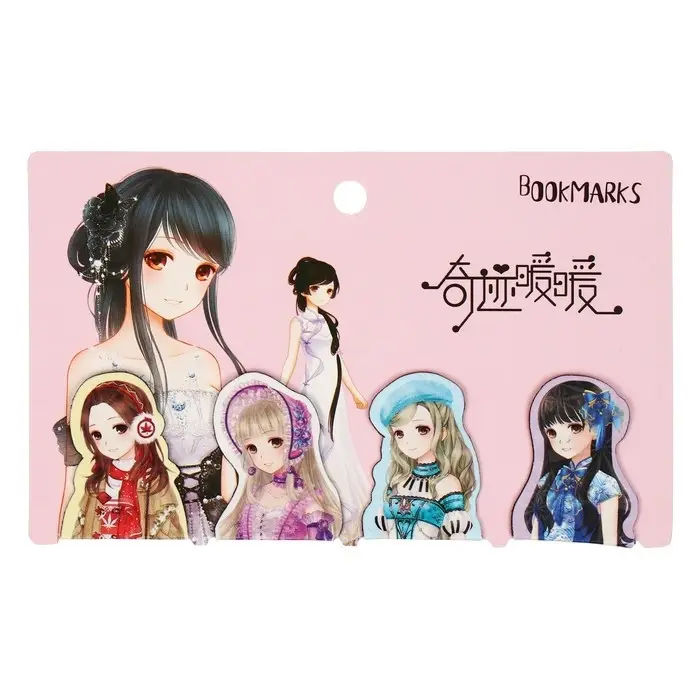 Набор магнитных закладок для книг Calligrata 4 штуки, Набор магнитных закладок для книг Calligrata 4 штуки, "Аниме", МИКС
