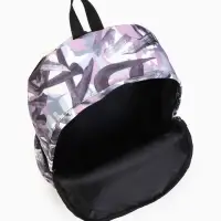 Рюкзак школьный на молнии, с карманами, с принтом, размер 30&times;13&times;42 см, сиреневый