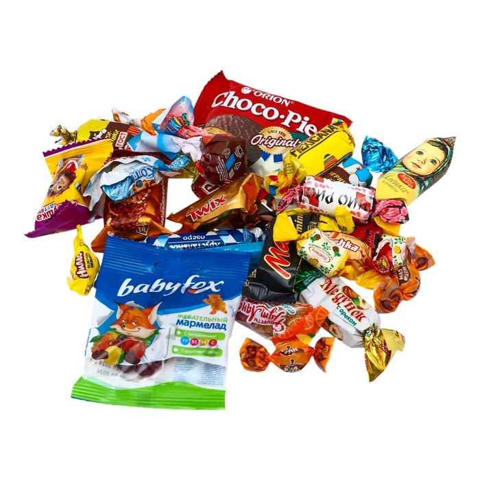 "Телефончик — Ну Погоди" (красный) 400 гр. Новогодний подарочный набор №255