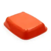 Туалет для кошек, 33.5&times;25&times;6 см, округлый, без сетки, пластик