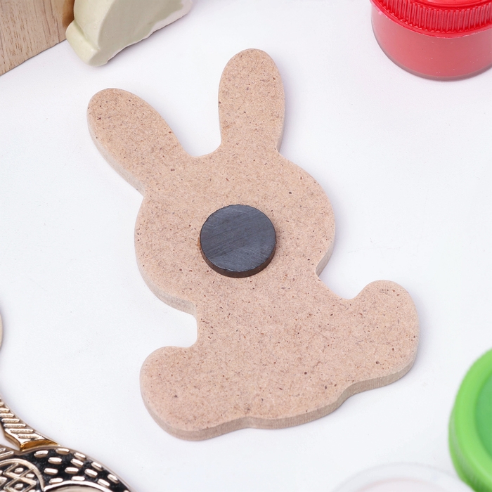 Раскраска-магнит Раскраска-магнит "Зайчик", многоразовая, 8х6,5 см