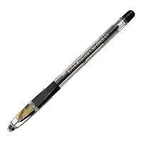 Ручка шариковая ErichKrause L-30 Gold Stick&Grip Classic, игольчатый узел 0.7 мм, чернила чёрные, резиновый держатель, супермягкое письмо