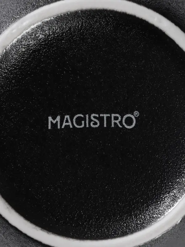Кружки Magistro Carbon, набор 2 шт., 380 мл, фарфор, чёрная
