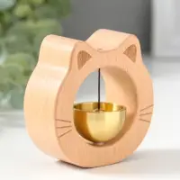 Колокол магнитный бук "Кошка" 2,9х7,5х7 см