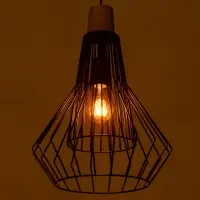 Светильник потолочный BayerLux &laquo;Крит&raquo;, 1&times;40 Вт, Е27, черный/коричневый, 30&times;30&times;42(142)см