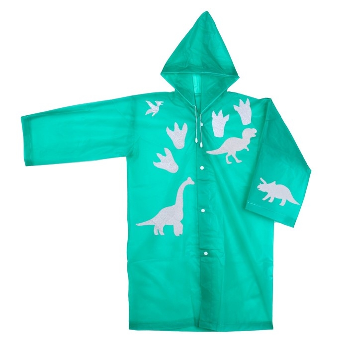 Дождевик «Динозаврики» со светоотражающими наклейками, рост 120-160 см Дождевик «Динозаврики» со светоотражающими наклейками, рост 120-160 см