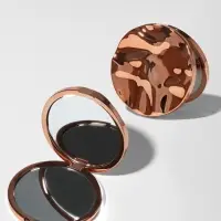 Зеркало складное &laquo;Волны&raquo;, d=7.5 см, цвет розовое золото