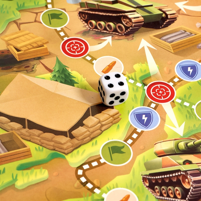 Настольная игра «Танки, в бой!», с карточками Настольная игра «Танки, в бой!», с карточками