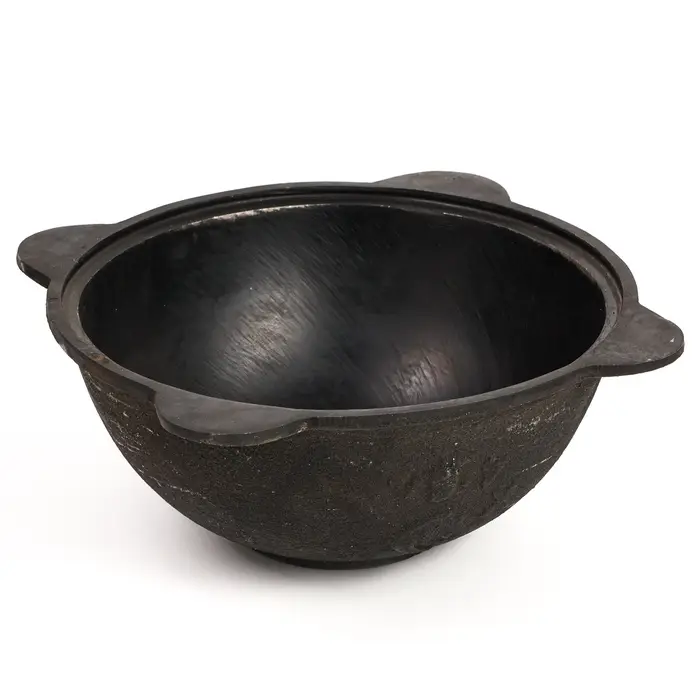 Казан, 4.5 л, плоское дно, алюминиевая крышка, чугун