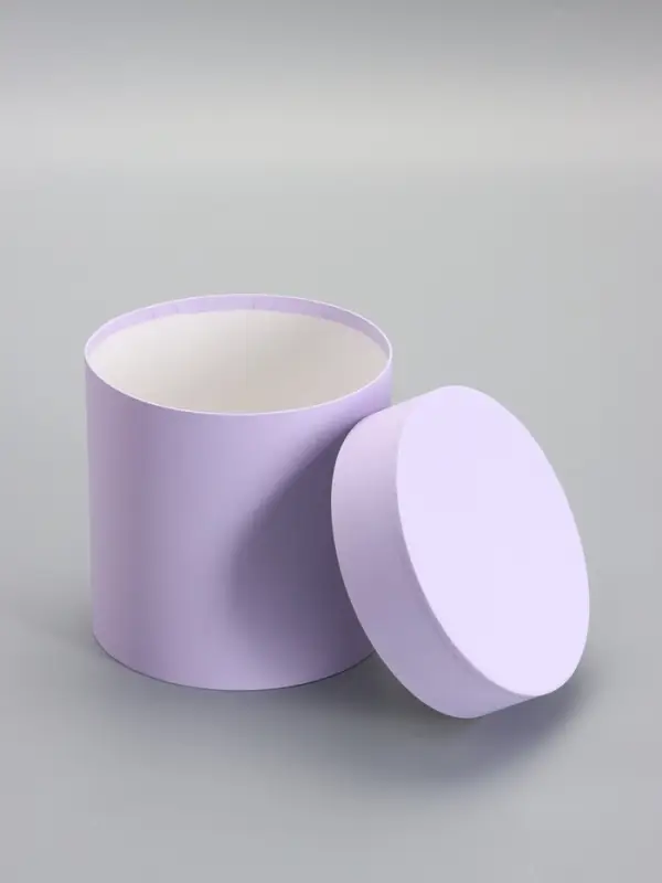 Шляпная коробка сирень, 15 х 15 см