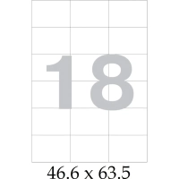 Этикетки самоклеящиеся 63,5x46,6 18шт/л&nbsp;100л/уп